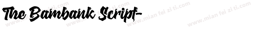 The Bambank Script字体转换